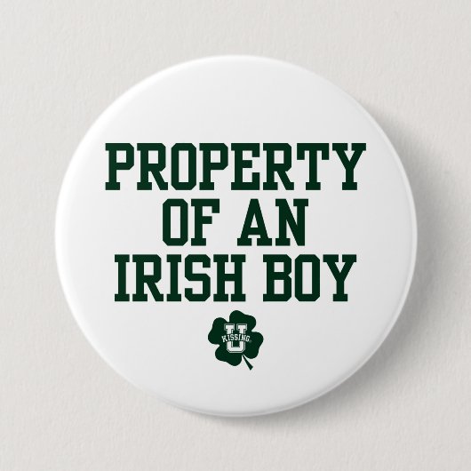 KissingU.com – アイルランドの少年の財産 缶バッジ (正面)