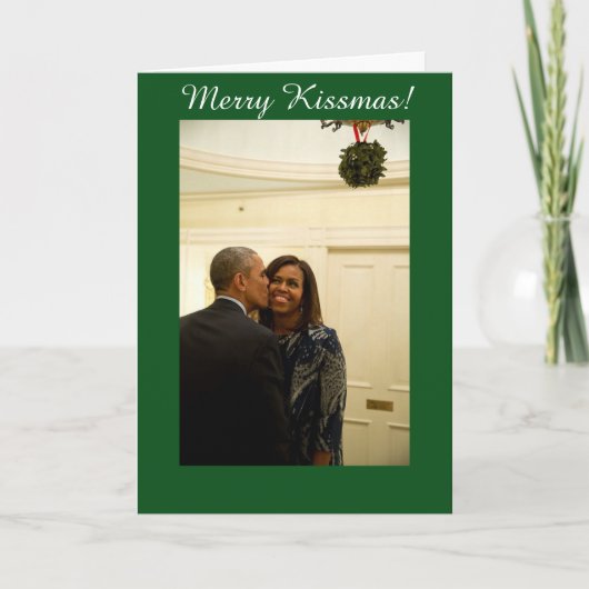 Kissmas パーソナライズされた メリー – グリーティングカード シーズンカード (正面)