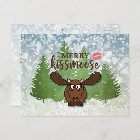 KISSMOOSE、おもしろいカスタマイズ可能な挨拶 シーズンポストカード (正面/裏面)