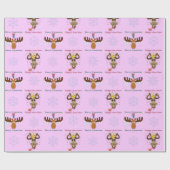 Kissmoose_メリー Happy Gnu Year pattern_pink ラッピングペーパー (フラット)