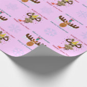 Kissmoose_メリー Happy Gnu Year pattern_pink ラッピングペーパー (角)