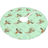 Kissmoose_Happy Gnu Year_メリークリスマス ブラッシュドポリエステルツリースカート (アングル)