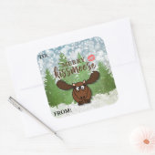 Kissmoseメリー編集可能TO/FROMギフトラベル スクエアシール (封筒)