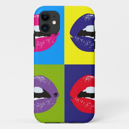 Kissyは粋なポップアートの場合に直面します Case-Mate iPhoneケース (裏面)