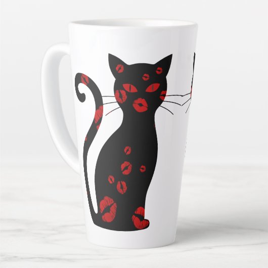Kissy Kat Latte Mug カフェラテマグ (左アングル)