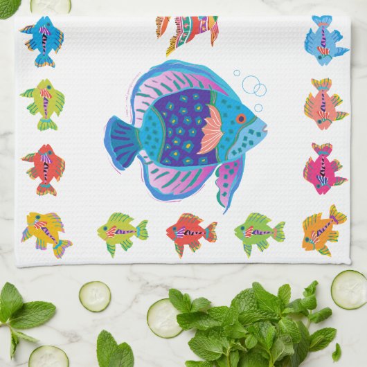 KissyFishThis キッチンタオル (折り畳み)