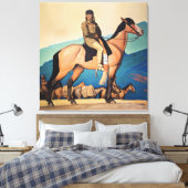 Kit Carson With Mountain Men by Maynard Dixon キャンバスプリント (インサイチュ (寝室))