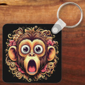 "Kit the Shocked Monkey" Aluminum Keychain キーホルダー (裏面)