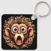 "Kit the Shocked Monkey" Aluminum Keychain キーホルダー (裏面)