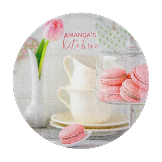 KiTchen切断ボードのマカロン – ラウンド カッティングボード (正面)