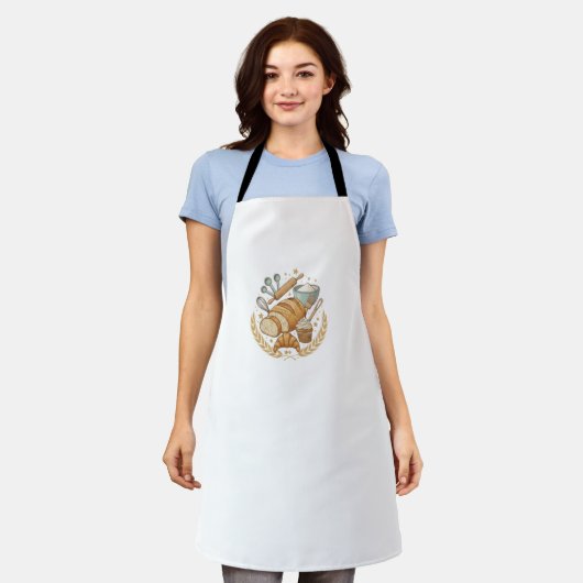 kitchen apron エプロン (着用した状態)