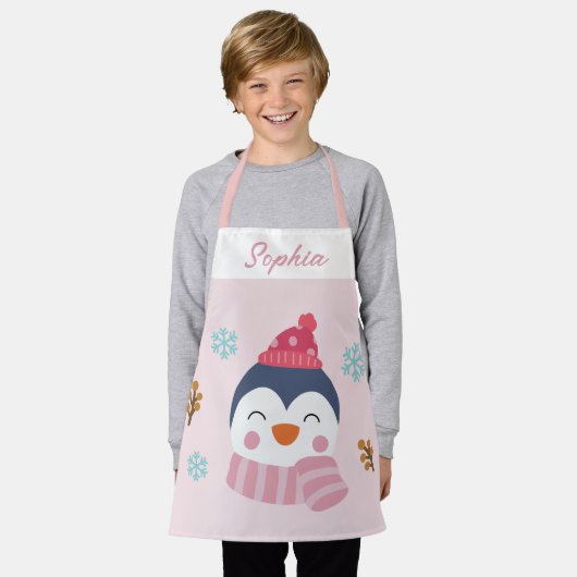 Kitchen Apron for Kids | Christmas Baking Cooking エプロン (着用した状態)