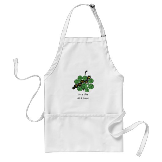 Kitchen apron "One bite at a time" スタンダードエプロン (正面)