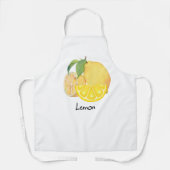 Kitchen apron with a fresh and refreshing lemon de エプロン (正面)