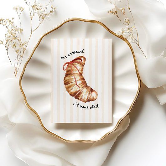 Kitchen Art Print Un Croissant S'il Vous Plaît  ポスター