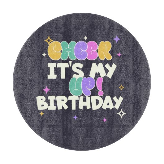 KITCHEN BIRTHDAY CHEER UP ROUND CUTTING BOARD  カッティングボード (正面)