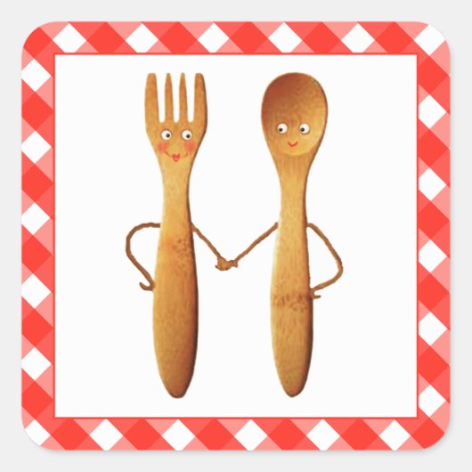 Kitchen Bridal Shower スクエアシール (正面)