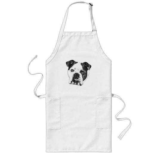 Kitchen Carol Bulldog Apron ロングエプロン (正面)
