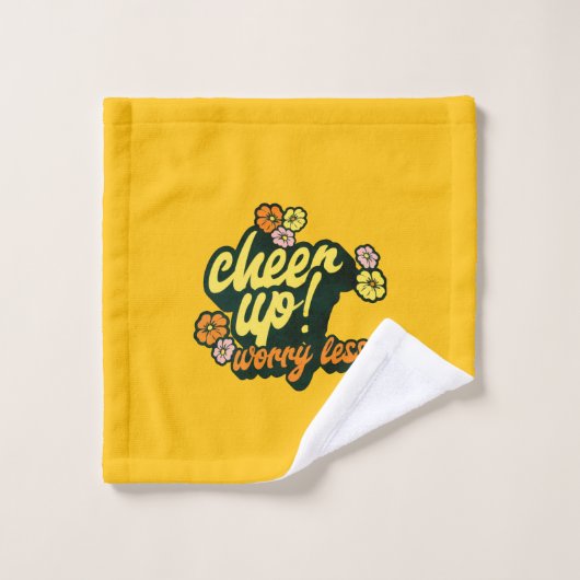 KITCHEN CHEER UP WORRY LESS WASH CLOTH ウォッシュタオル (ウォッシュタオル)