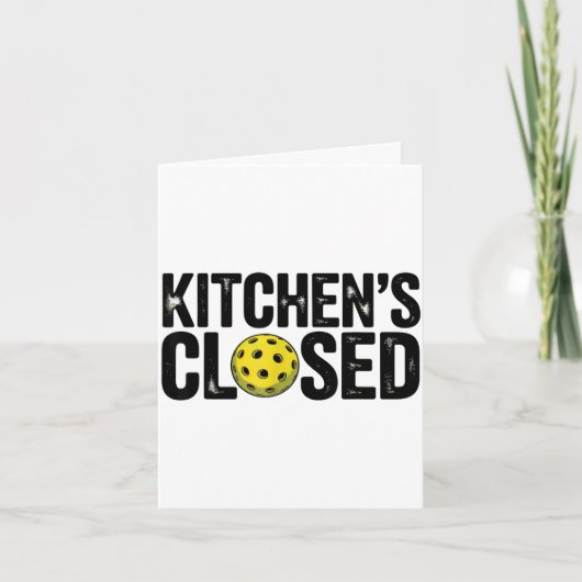 Kitchen closed vintage paddleball funny pickleball カード (正面)