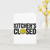 Kitchen closed vintage paddleball funny pickleball カード (黄色い花)