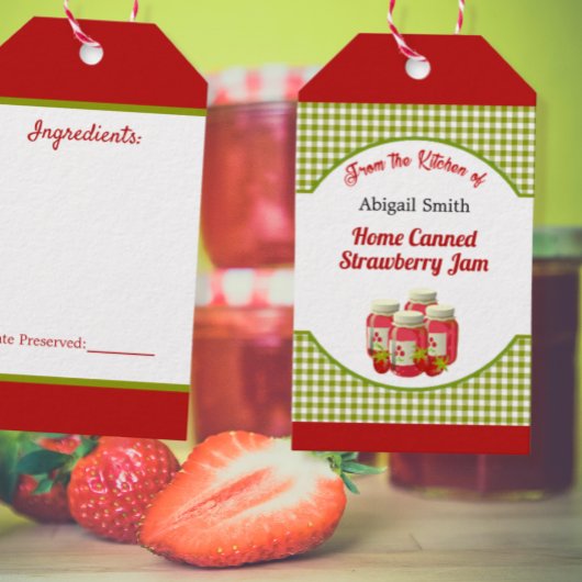 Kitchen Cooked Strawberry Jam Gift Tag ギフトタグ