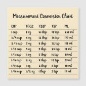 Kitchen Cooking Baking Conversion Measure yellow (正面)