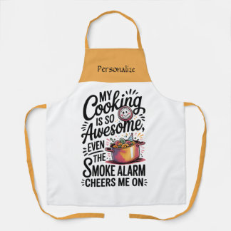 Kitchen Cooking Funny Humor Quote Personalize エプロン