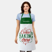 Kitchen Cooking Holiday Cookie Baking Personalize エプロン (着用した状態)