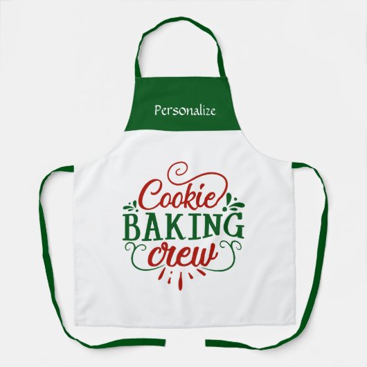 Kitchen Cooking Holiday Cookie Baking Personalize エプロン (正面)