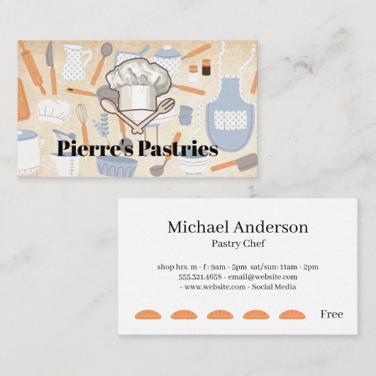 Kitchen Cooking Tools | Baker ロイヤリティカード (正面/裏面)