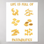 Kitchen Decor Funny Pasta Wall Art ポスター (正面)