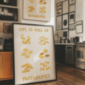Kitchen Decor Funny Pasta Wall Art ポスター