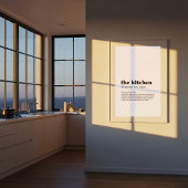 Kitchen Definition Poster | Dictionary Style ポスター
