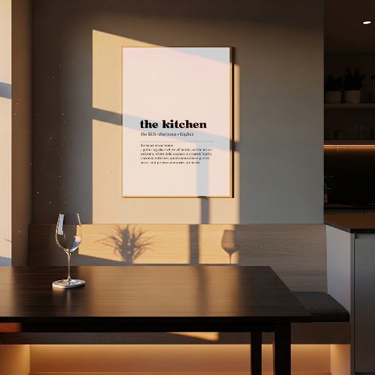 Kitchen Definition Poster | Dictionary Style ポスター