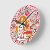 Kitchen Fairy  ラウンド壁時計 (傾斜)