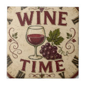 Kitchen Farmhouse Decor Wine Time タイル (正面)