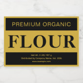 Kitchen Flour Label Custom Storage Sticker フードラベル (シングルラベル)