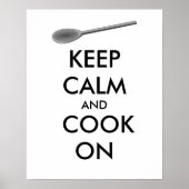 Kitchen Gifts Keep Calm and Cook On Spoon ポスター (正面)