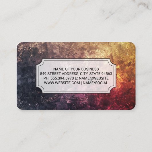 Kitchen Knife | Chef | Artistic Background 名刺 (裏面)