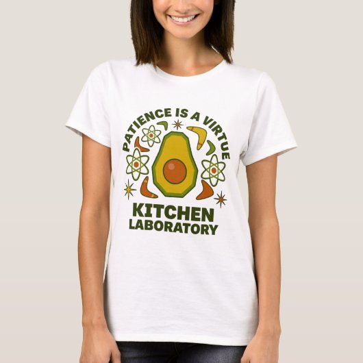 Kitchen Laboratory – Retro Modern Avocado Tシャツ (正面)