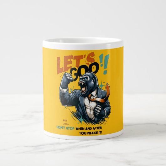 KITCHEN LET'S GOO LESSONS LEARN SPECIALTY MUG ジャンボコーヒーマグカップ (正面)