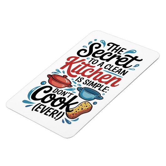 Kitchen Magnet – The Secret to a Clean Kitchen マグネット (左側)