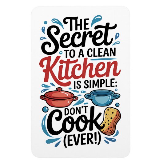 Kitchen Magnet – The Secret to a Clean Kitchen マグネット (縦)