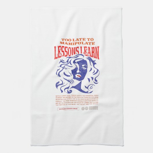 KITCHEN MANIPULATE LESSONS LEARN TOWEL キッチンタオル (縦)