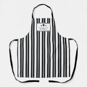 Kitchen Master Black and White Stripes Apron エプロン (正面)