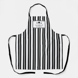 Kitchen Master Black and White Stripes Apron エプロン