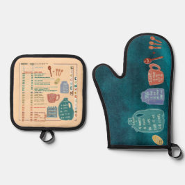 Kitchen Measurements Conversions Reference Sheet 鍋つかみ&鍋敷きセット