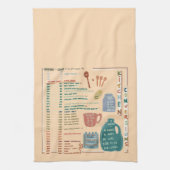 Kitchen Measurements Reference Chart キッチンタオル (縦)
