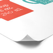 Kitchen Measuring Conversions Retro Colors ポスター (角)